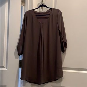 Lush long sleeve army green dress